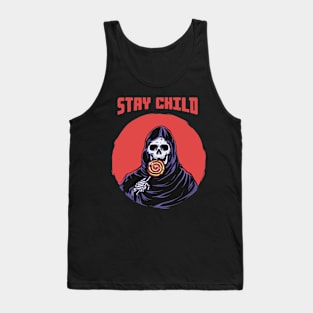 Stay Child - Death with Candy Tank Top